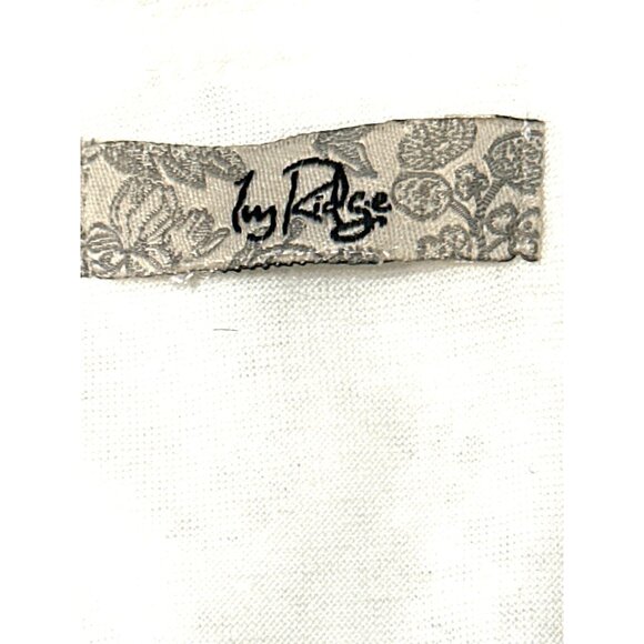 Ivy Ridge White Crochet Lace Blouse With Open Back Flutter Sleeves Boho Style LG - Picture 7 of 10